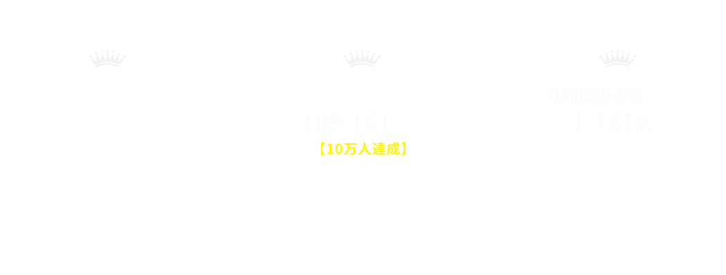 01 専科担任制 02 国内最大会員数のIBJ加盟※IBJ：日本結婚相談所連盟 03 月間成婚者数 約1,781人